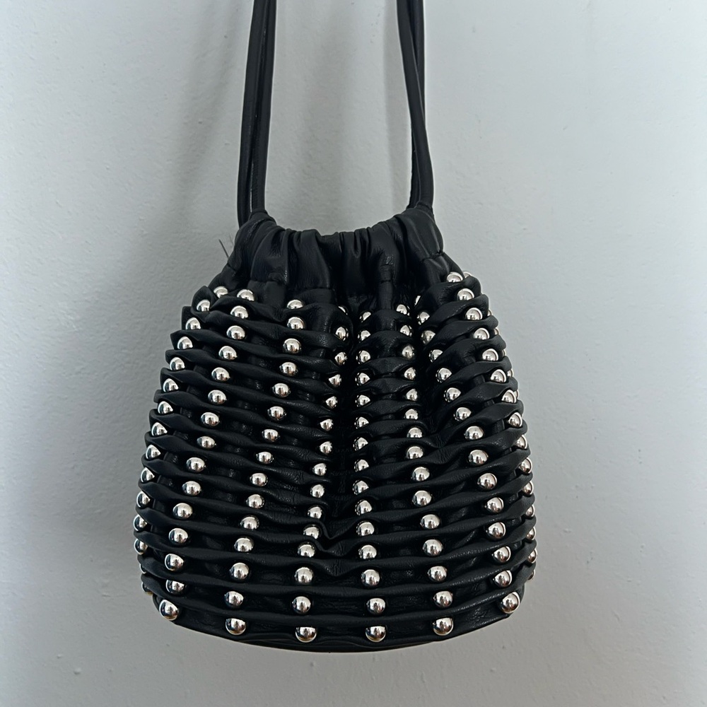 Beaded bucket bag